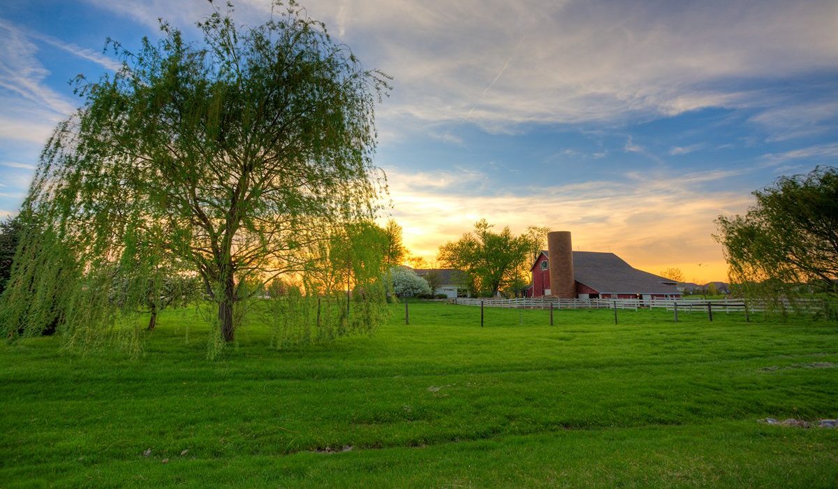 Farm House Sunset